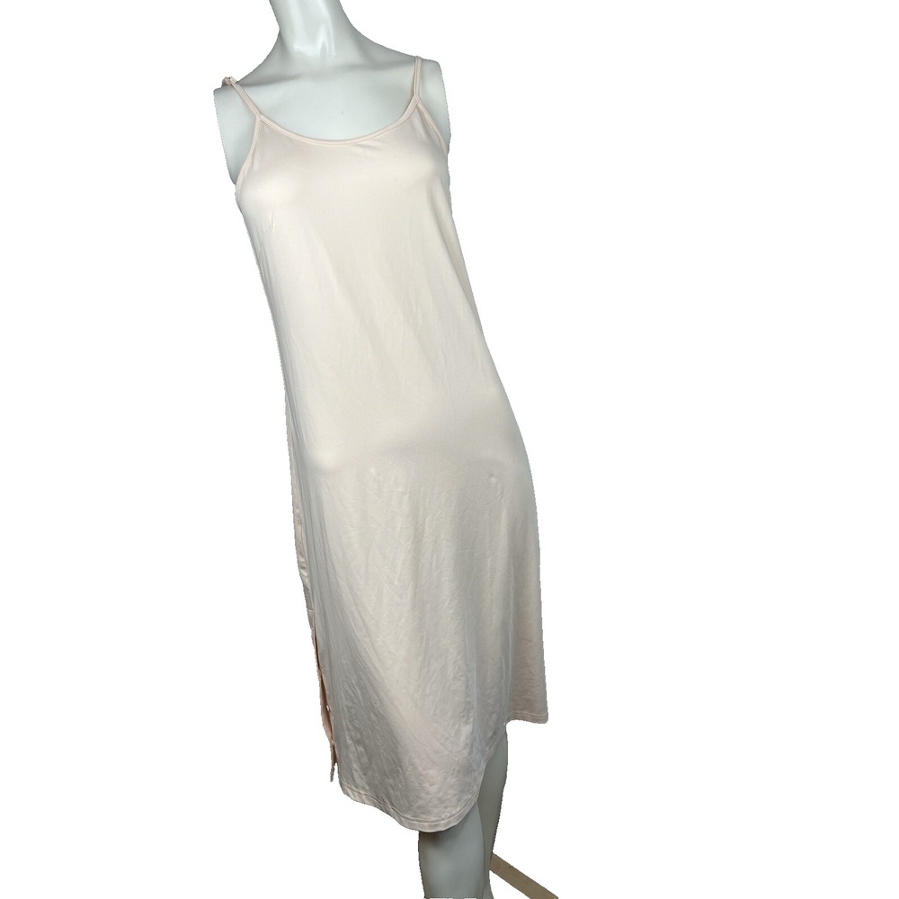 Mancyfit Maxi Dress Beige Spaghetti Strap Long Slip Medium